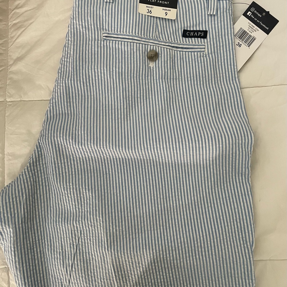 Chaps Seersucker flat front 36 waist line in the same men’s shorts